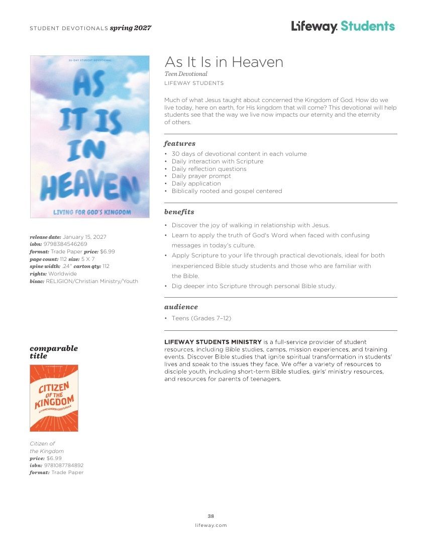 B&H Publishing Spring New Release Catalog Weekly Ad January 1, 2026 - December 31, 2027