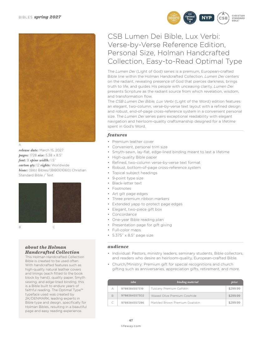 B&H Publishing Spring New Release Catalog Weekly Ad January 1, 2026 - December 31, 2027