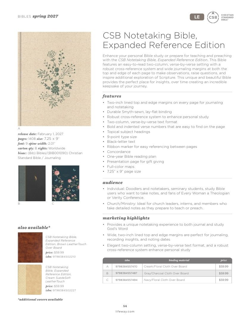 B&H Publishing Spring New Release Catalog Weekly Ad January 1, 2026 - December 31, 2027