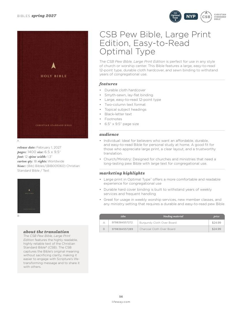 B&H Publishing Spring New Release Catalog Weekly Ad January 1, 2026 - December 31, 2027