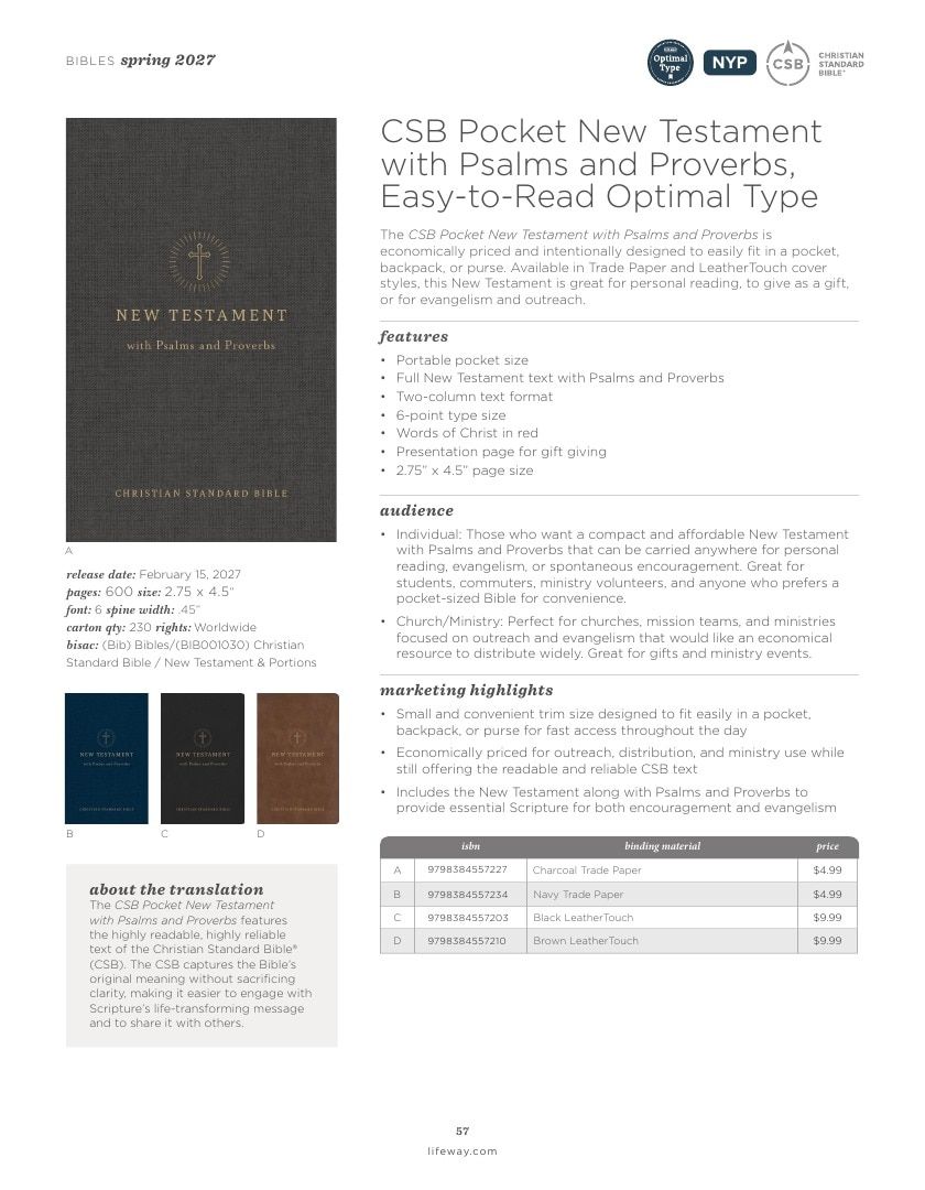 B&H Publishing Spring New Release Catalog Weekly Ad January 1, 2026 - December 31, 2027