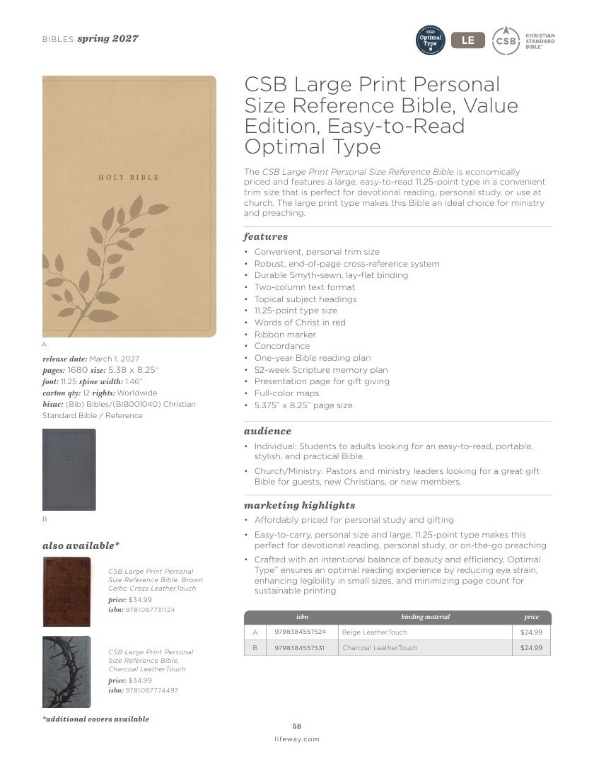 B&H Publishing Spring New Release Catalog Weekly Ad January 1, 2026 - December 31, 2027