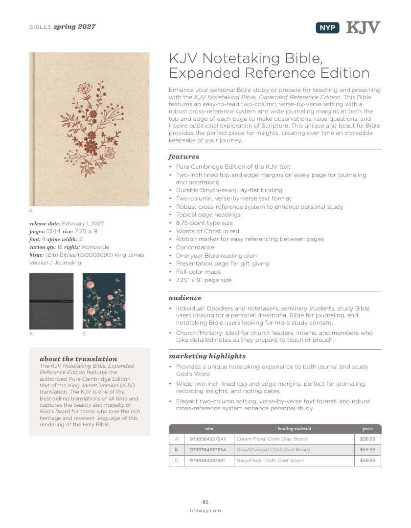 B&H Publishing Spring New Release Catalog Weekly Ad January 1, 2026 - December 31, 2027