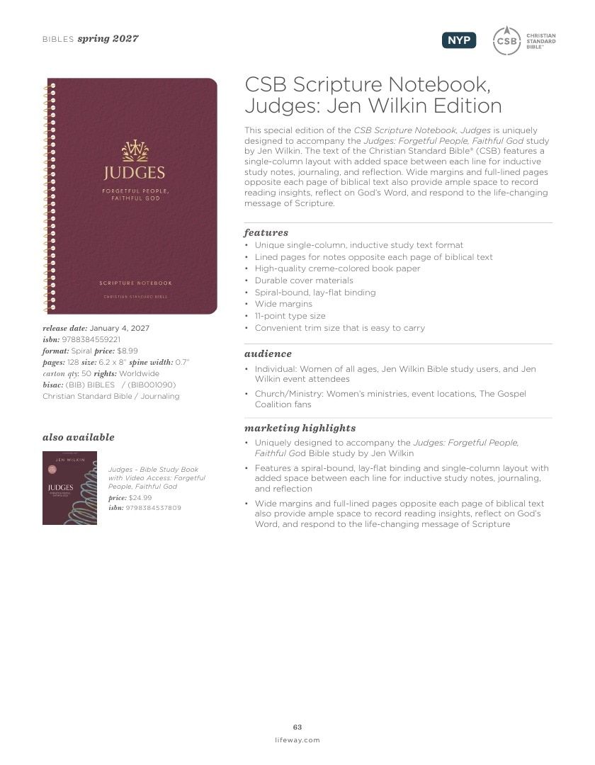 B&H Publishing Spring New Release Catalog Weekly Ad January 1, 2026 - December 31, 2027