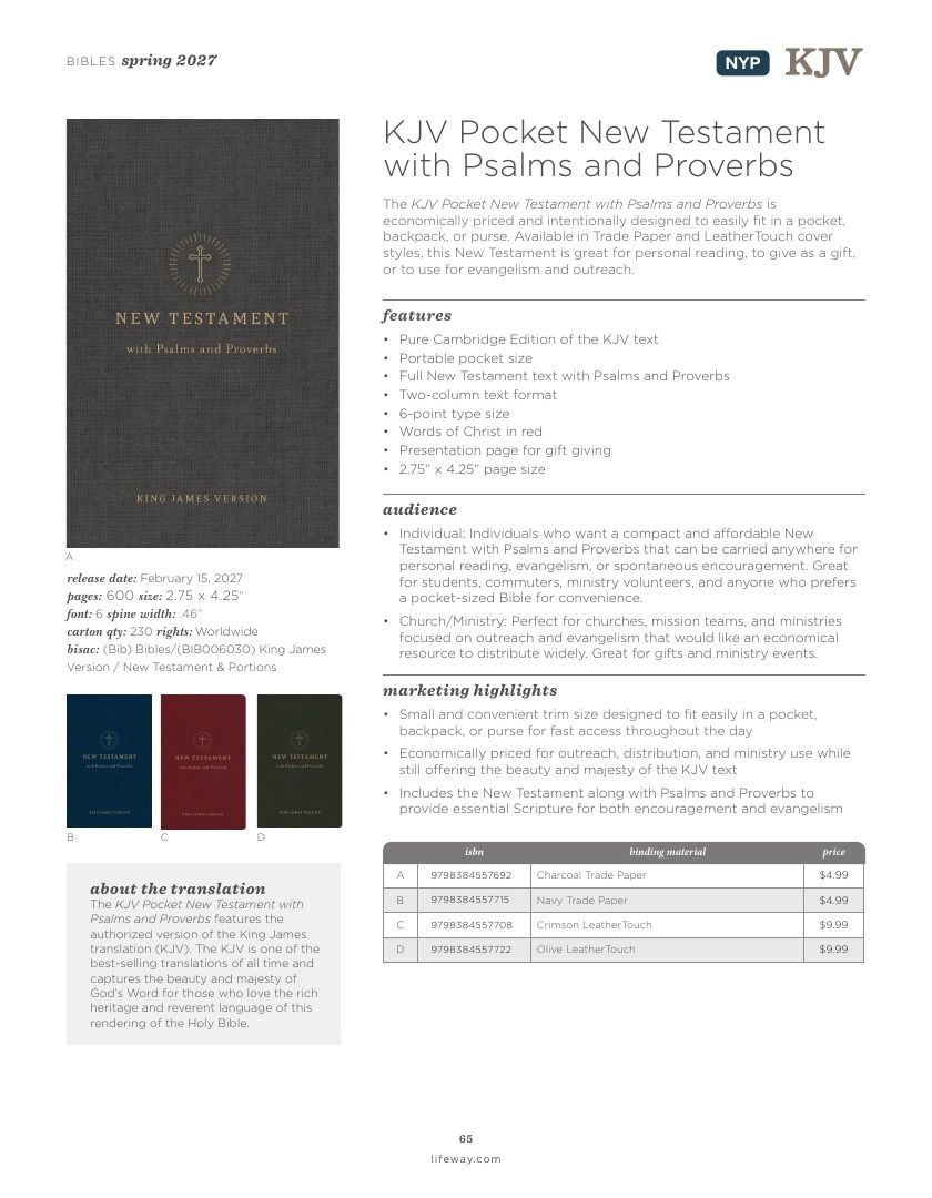 B&H Publishing Spring New Release Catalog Weekly Ad January 1, 2026 - December 31, 2027