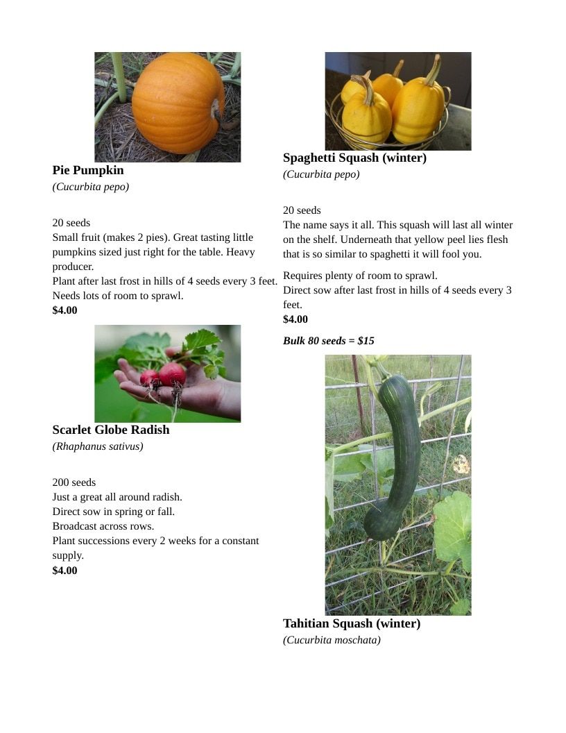 Backwoods Energy Seeds Seed Catalog Weekly Ad January 1 - December 31, 2026