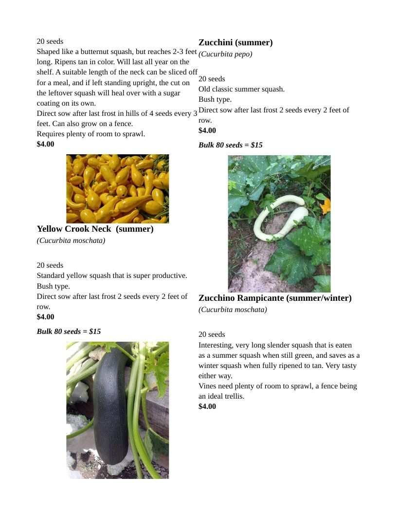Backwoods Energy Seeds Seed Catalog Weekly Ad January 1 - December 31, 2026
