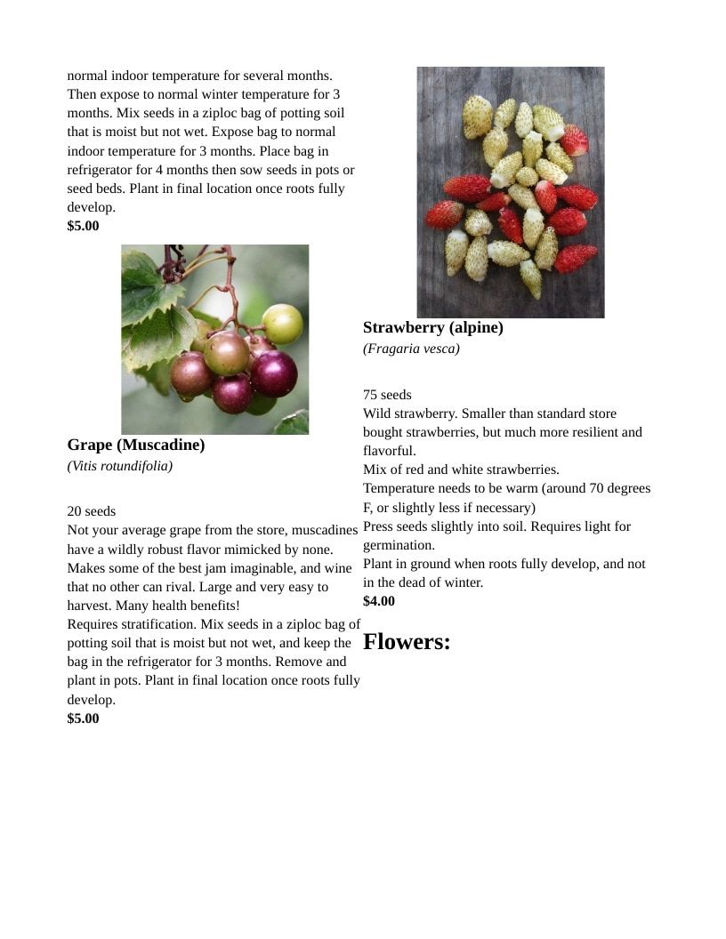 Backwoods Energy Seeds Seed Catalog Weekly Ad January 1 - December 31, 2026