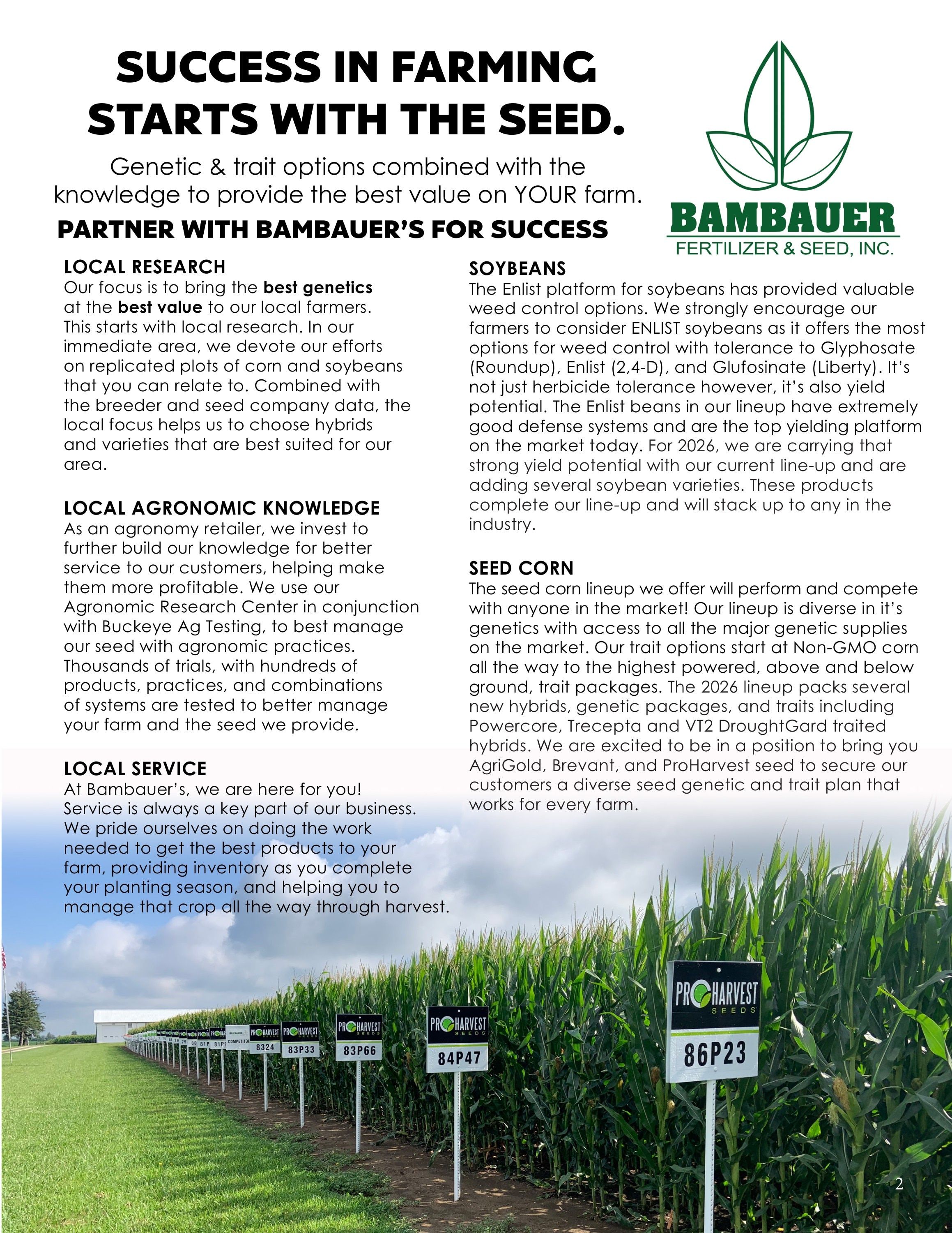 Bambauer Seed Seed Products Guide Weekly Ad January 1 - December 31, 2026