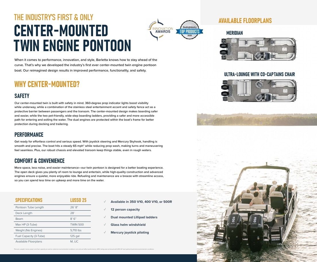 Barletta Boats Pontoon Boats Catalog Weekly Ad January 1 - December 31, 2026