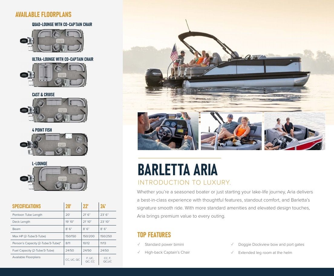Barletta Boats Pontoon Boats Catalog Weekly Ad January 1 - December 31, 2026
