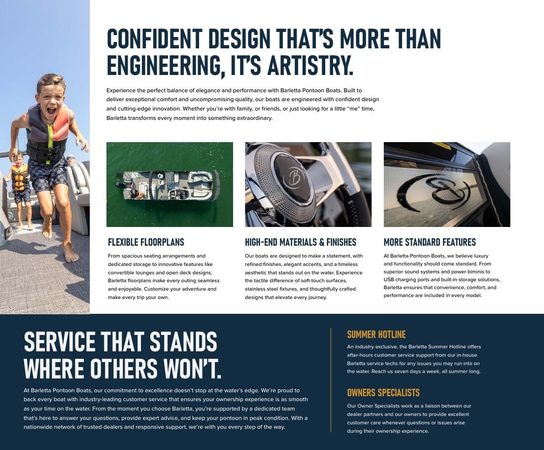 Barletta Boats Pontoon Boats Catalog Weekly Ad January 1 - December 31, 2026