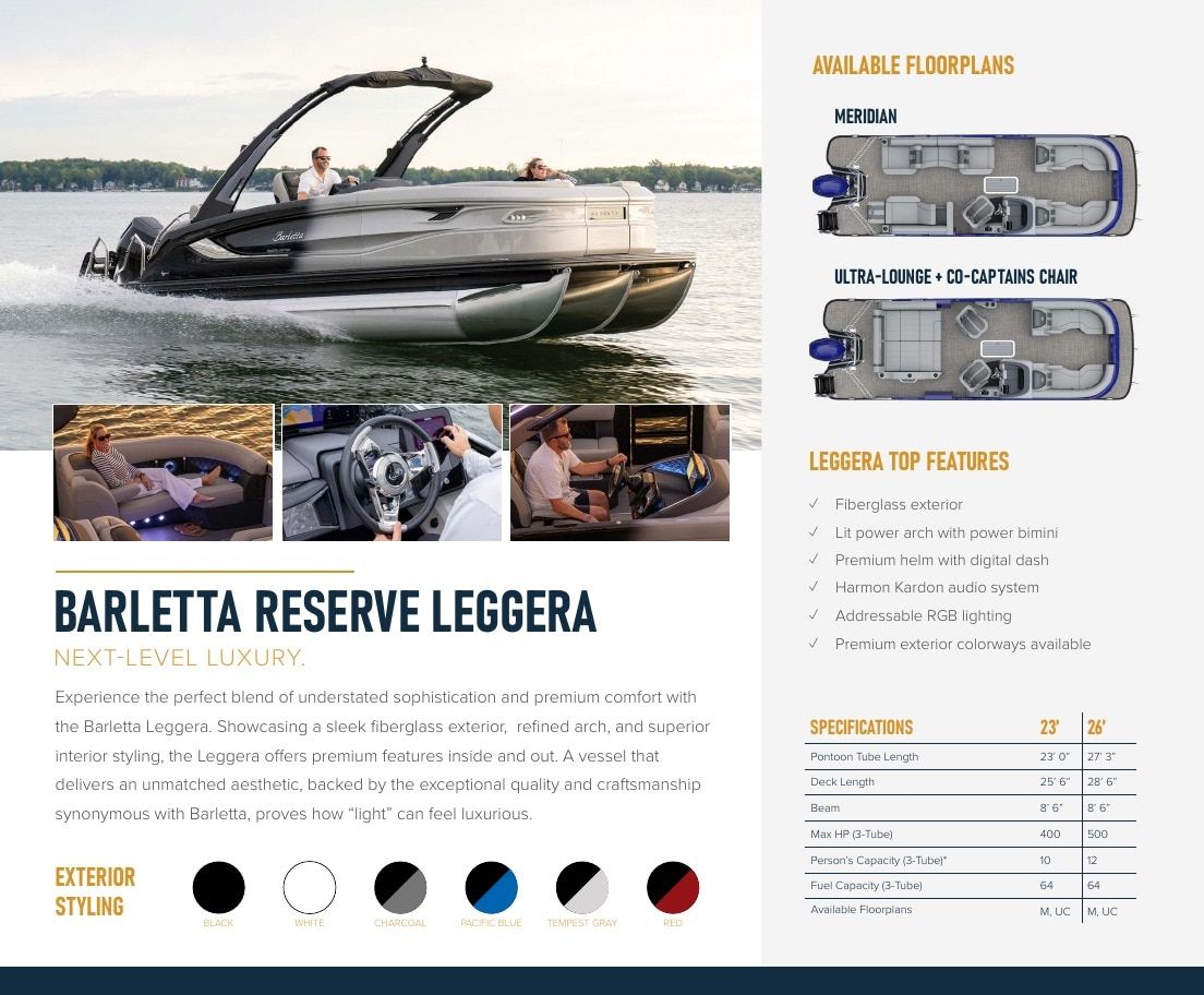 Barletta Boats Pontoon Boats Catalog Weekly Ad January 1 - December 31, 2026
