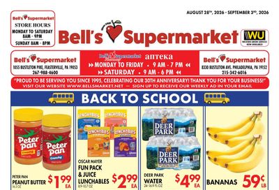 Bell's Market Weekly Ad August 28 - September 3, 2026