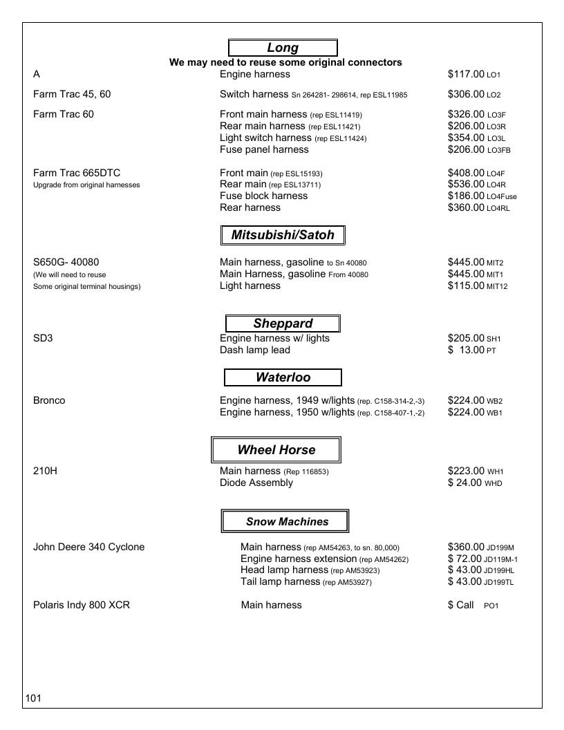 Agri-Services Wiring Harness Specialists Wiring Harness Catalog Weekly Ad January 1 - December 31, 2026
