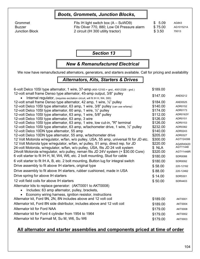 Agri-Services Wiring Harness Specialists Wiring Harness Catalog Weekly Ad January 1 - December 31, 2026