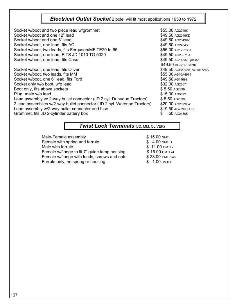 Agri-Services Wiring Harness Specialists Wiring Harness Catalog Weekly Ad January 1 - December 31, 2026