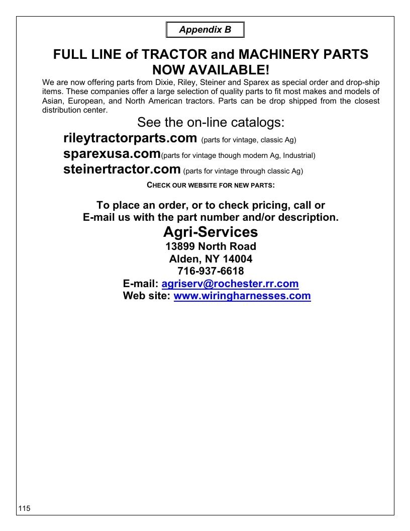 Agri-Services Wiring Harness Specialists Wiring Harness Catalog Weekly Ad January 1 - December 31, 2026