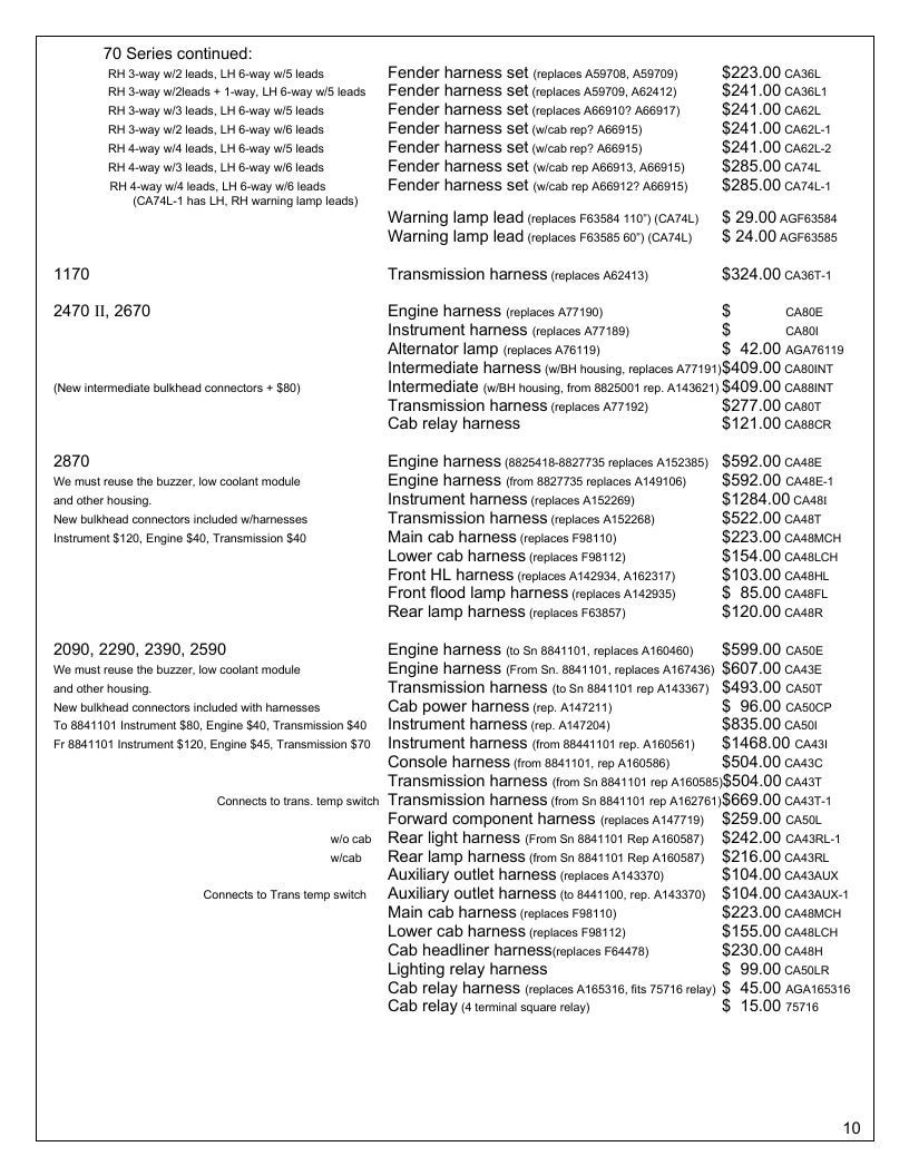 Agri-Services Wiring Harness Specialists Wiring Harness Catalog Weekly Ad January 1 - December 31, 2026