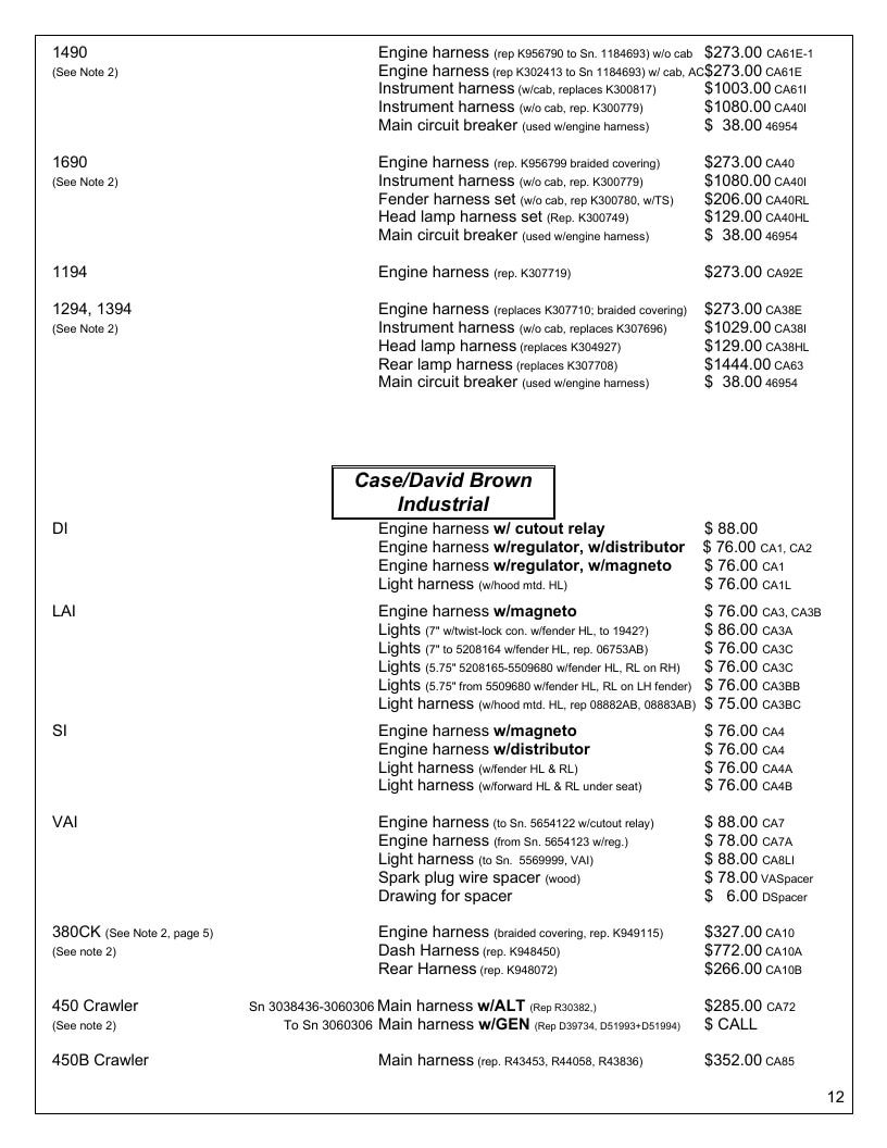 Agri-Services Wiring Harness Specialists Wiring Harness Catalog Weekly Ad January 1 - December 31, 2026