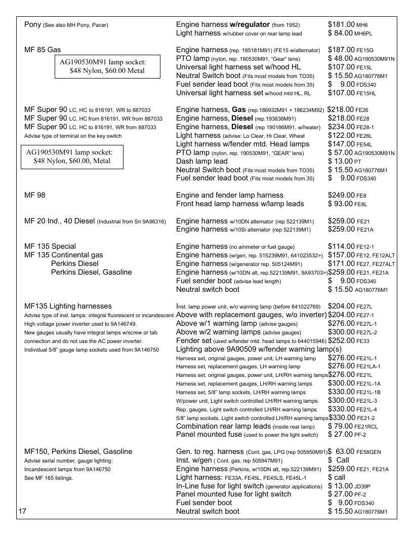 Agri-Services Wiring Harness Specialists Wiring Harness Catalog Weekly Ad January 1 - December 31, 2026