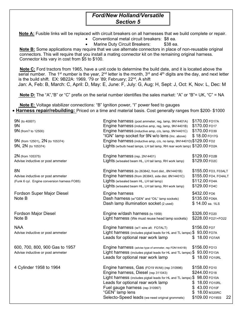 Agri-Services Wiring Harness Specialists Wiring Harness Catalog Weekly Ad January 1 - December 31, 2026