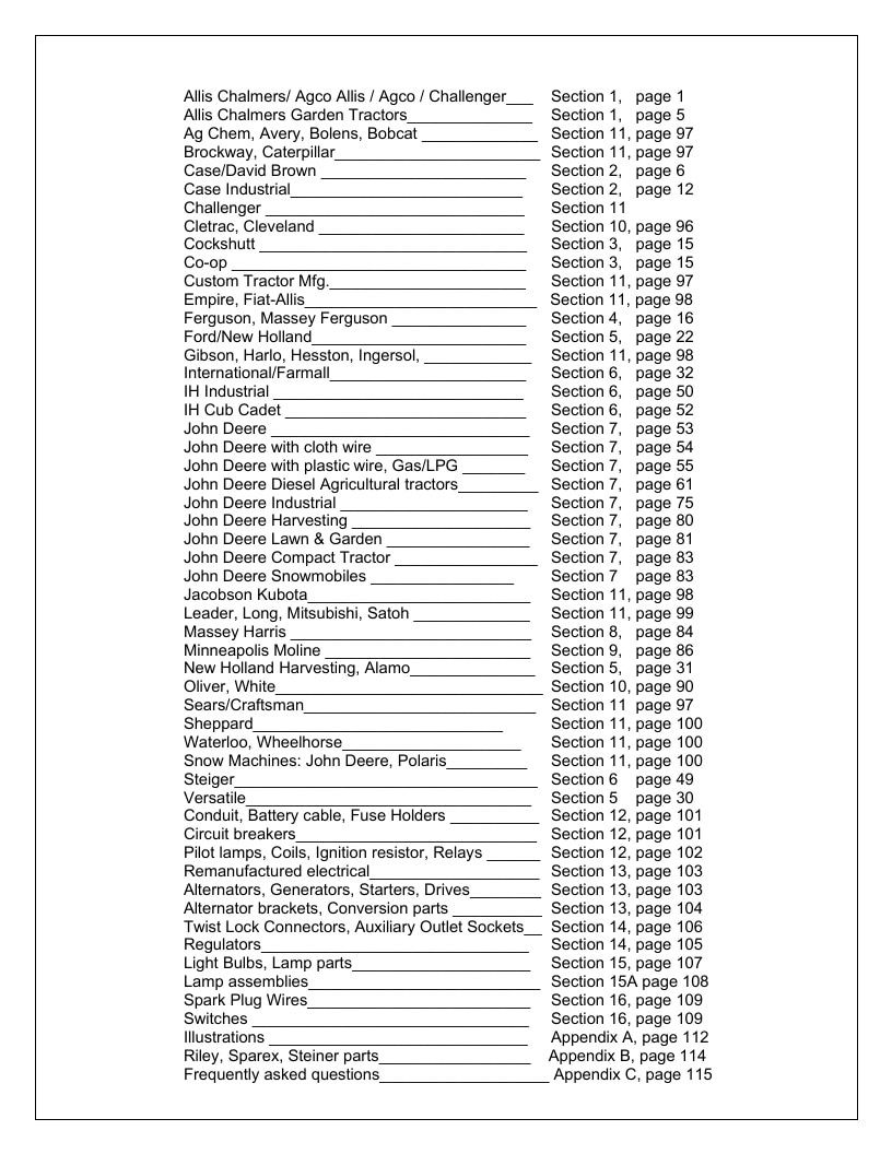 Agri-Services Wiring Harness Specialists Wiring Harness Catalog Weekly Ad January 1 - December 31, 2026