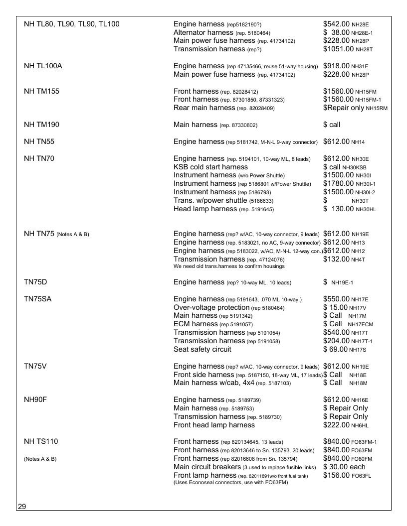 Agri-Services Wiring Harness Specialists Wiring Harness Catalog Weekly Ad January 1 - December 31, 2026