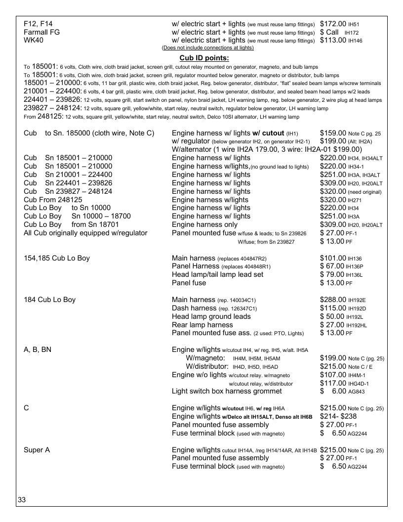 Agri-Services Wiring Harness Specialists Wiring Harness Catalog Weekly Ad January 1 - December 31, 2026