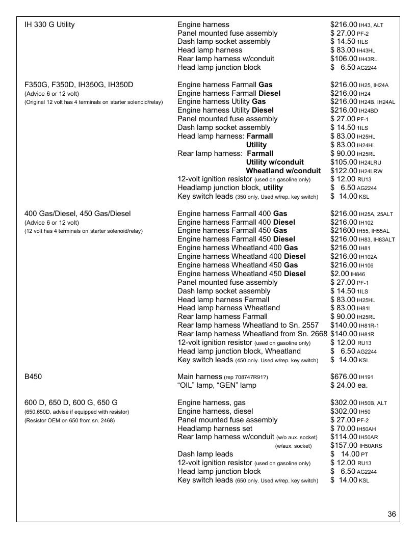 Agri-Services Wiring Harness Specialists Wiring Harness Catalog Weekly Ad January 1 - December 31, 2026