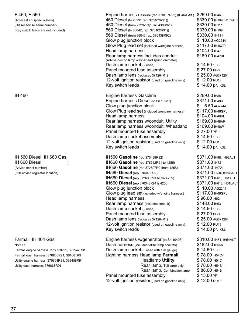 Agri-Services Wiring Harness Specialists Wiring Harness Catalog Weekly Ad January 1 - December 31, 2026