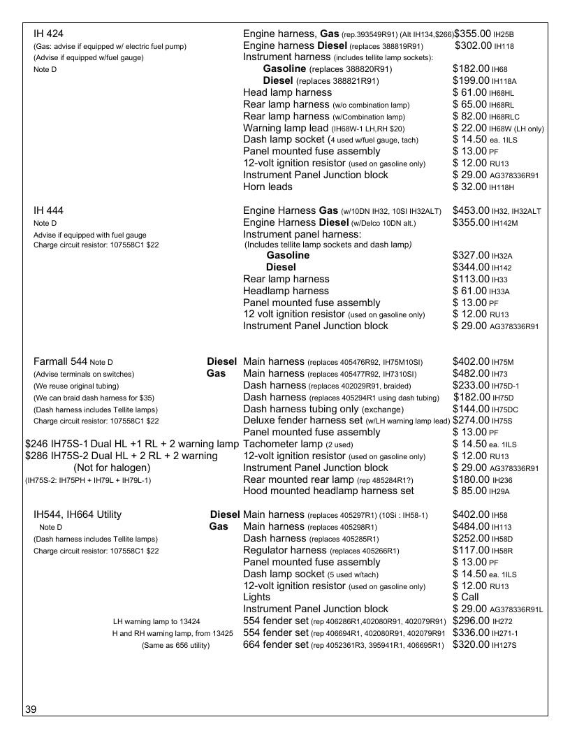 Agri-Services Wiring Harness Specialists Wiring Harness Catalog Weekly Ad January 1 - December 31, 2026