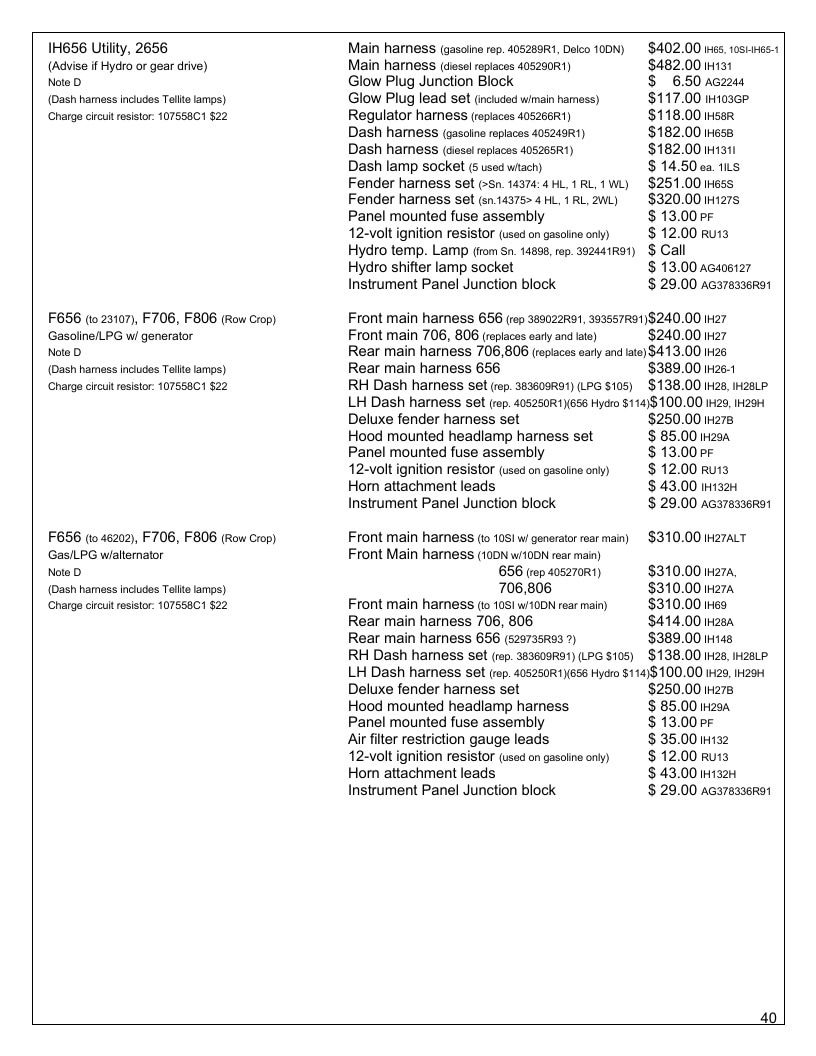 Agri-Services Wiring Harness Specialists Wiring Harness Catalog Weekly Ad January 1 - December 31, 2026