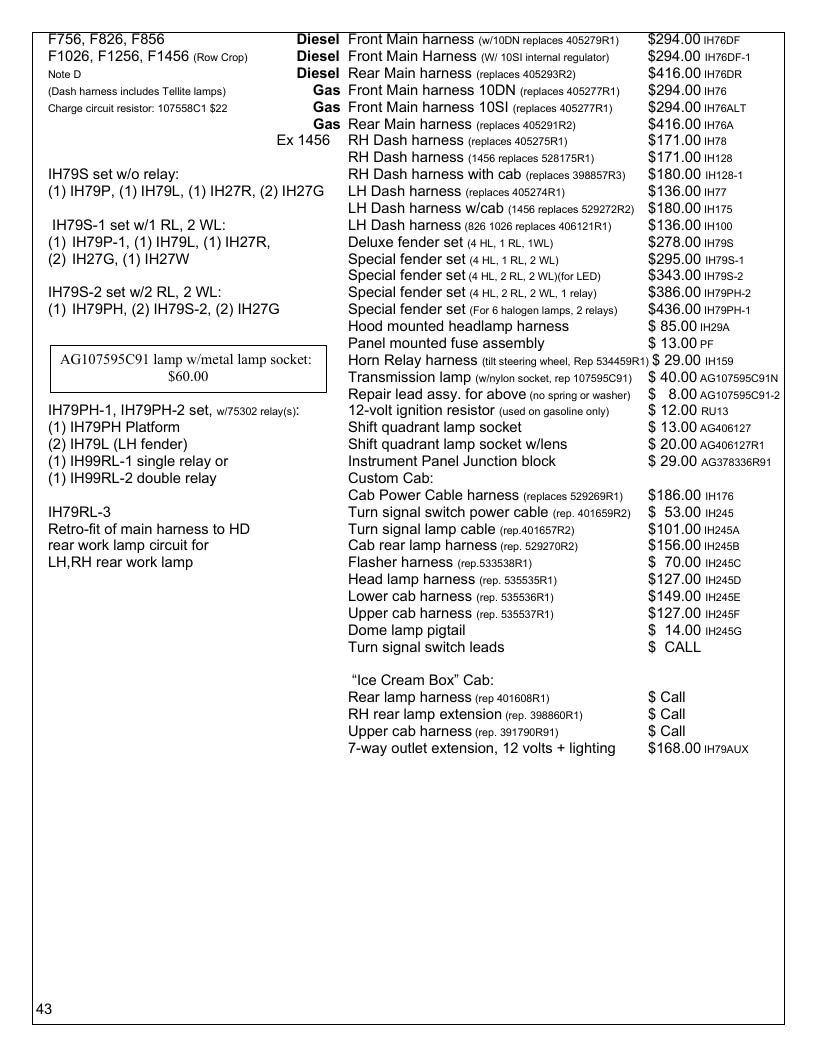 Agri-Services Wiring Harness Specialists Wiring Harness Catalog Weekly Ad January 1 - December 31, 2026