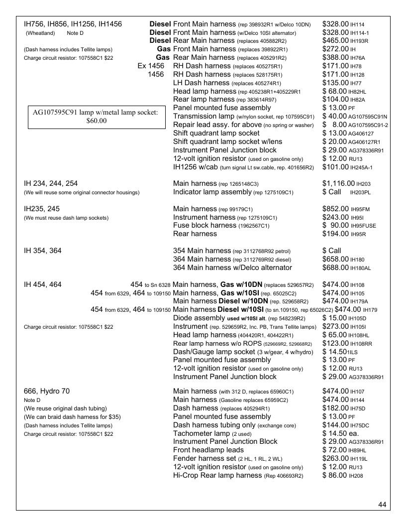 Agri-Services Wiring Harness Specialists Wiring Harness Catalog Weekly Ad January 1 - December 31, 2026