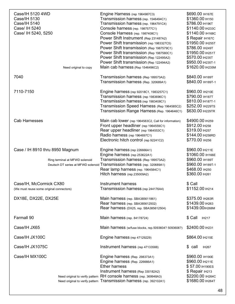 Agri-Services Wiring Harness Specialists Wiring Harness Catalog Weekly Ad January 1 - December 31, 2026