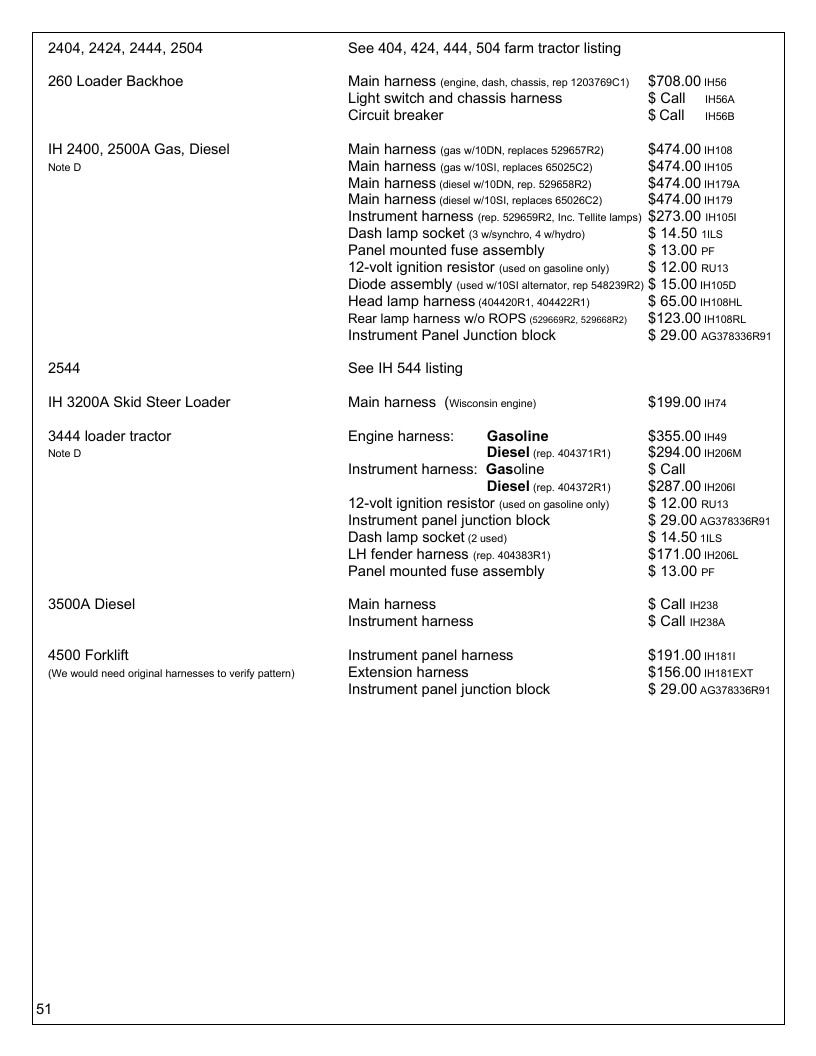 Agri-Services Wiring Harness Specialists Wiring Harness Catalog Weekly Ad January 1 - December 31, 2026