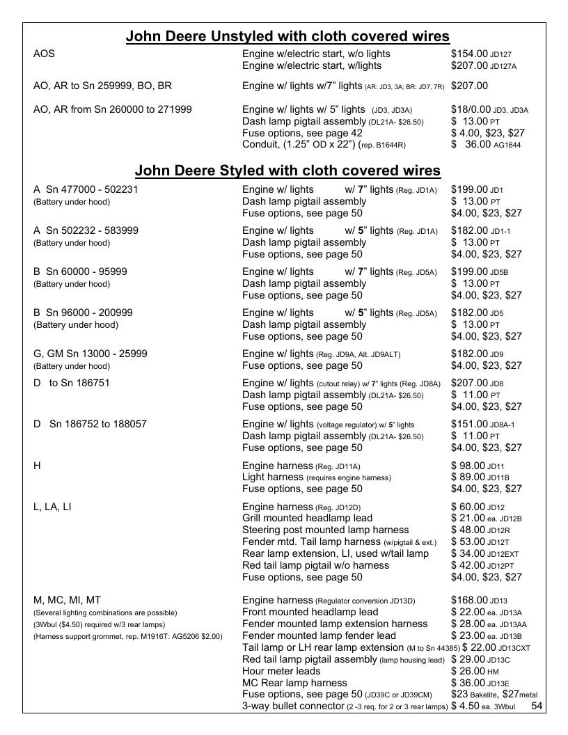 Agri-Services Wiring Harness Specialists Wiring Harness Catalog Weekly Ad January 1 - December 31, 2026