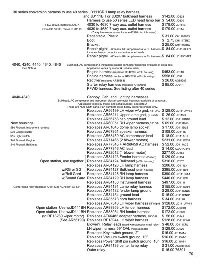 Agri-Services Wiring Harness Specialists Wiring Harness Catalog Weekly Ad January 1 - December 31, 2026