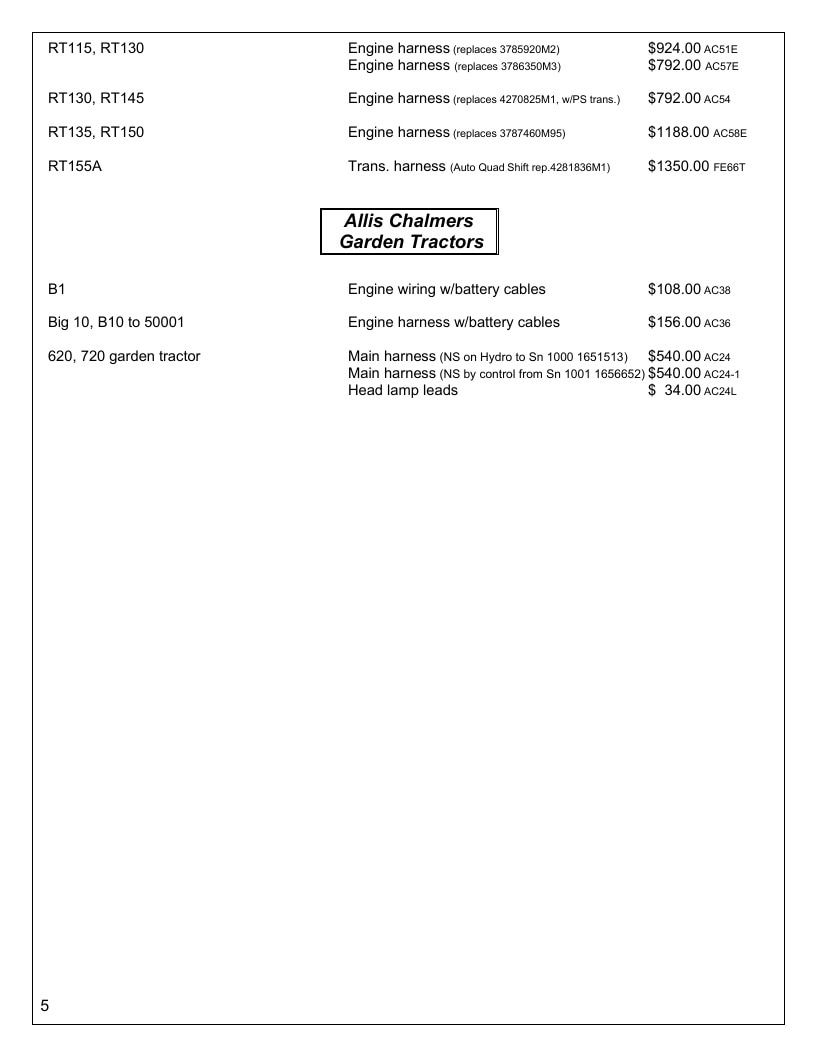 Agri-Services Wiring Harness Specialists Wiring Harness Catalog Weekly Ad January 1 - December 31, 2026