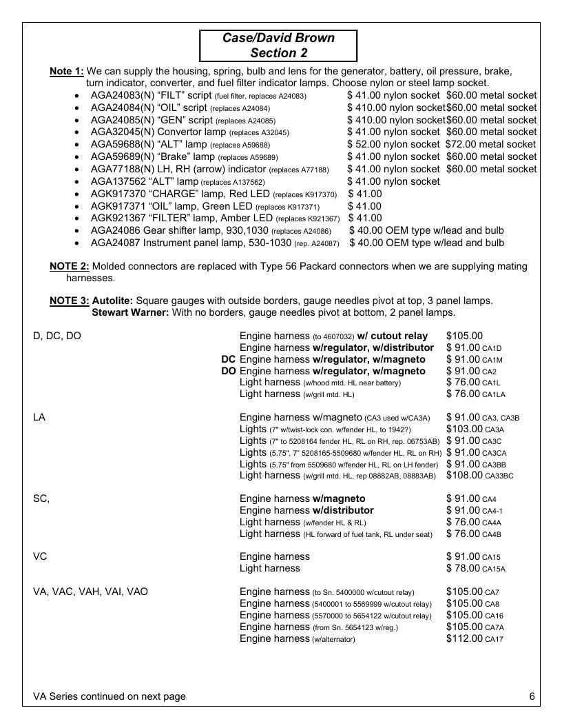 Agri-Services Wiring Harness Specialists Wiring Harness Catalog Weekly Ad January 1 - December 31, 2026