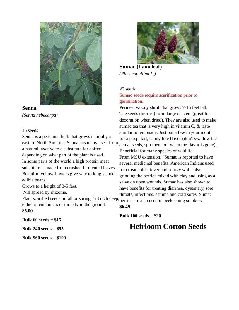 Backwoods Energy Seed Catalog Weekly Ad January 1 - December 31, 2026