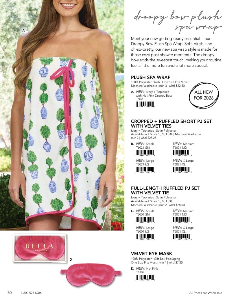 BELLA Sleep + Spa Fall Sleepwear and Spa Catalog Weekly Ad January 1 - December 31, 2026