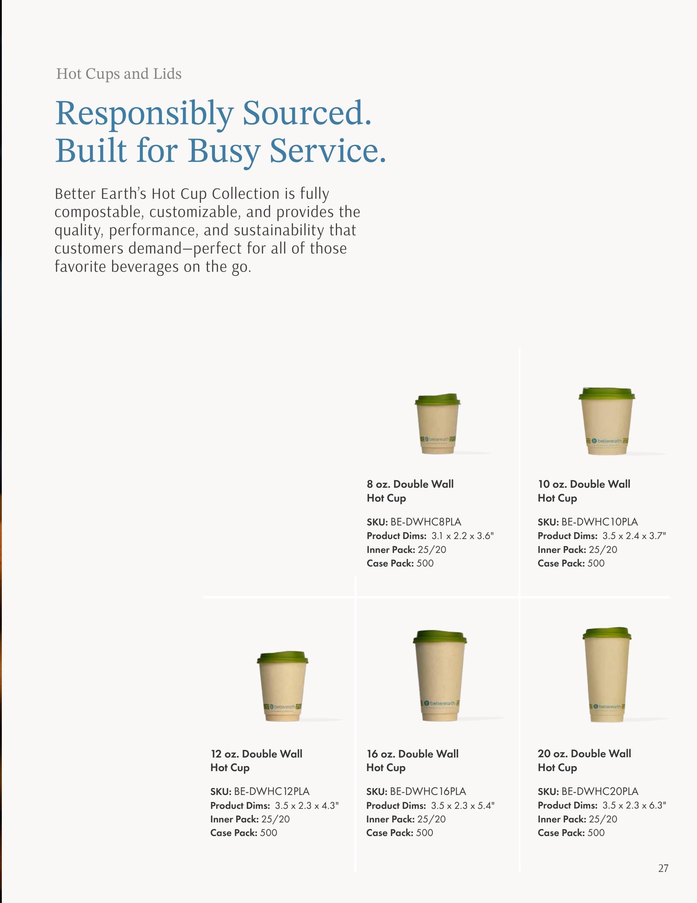 Better Earth Compostable Foodservice Products Catalog Weekly Ad January 1 - December 31, 2026