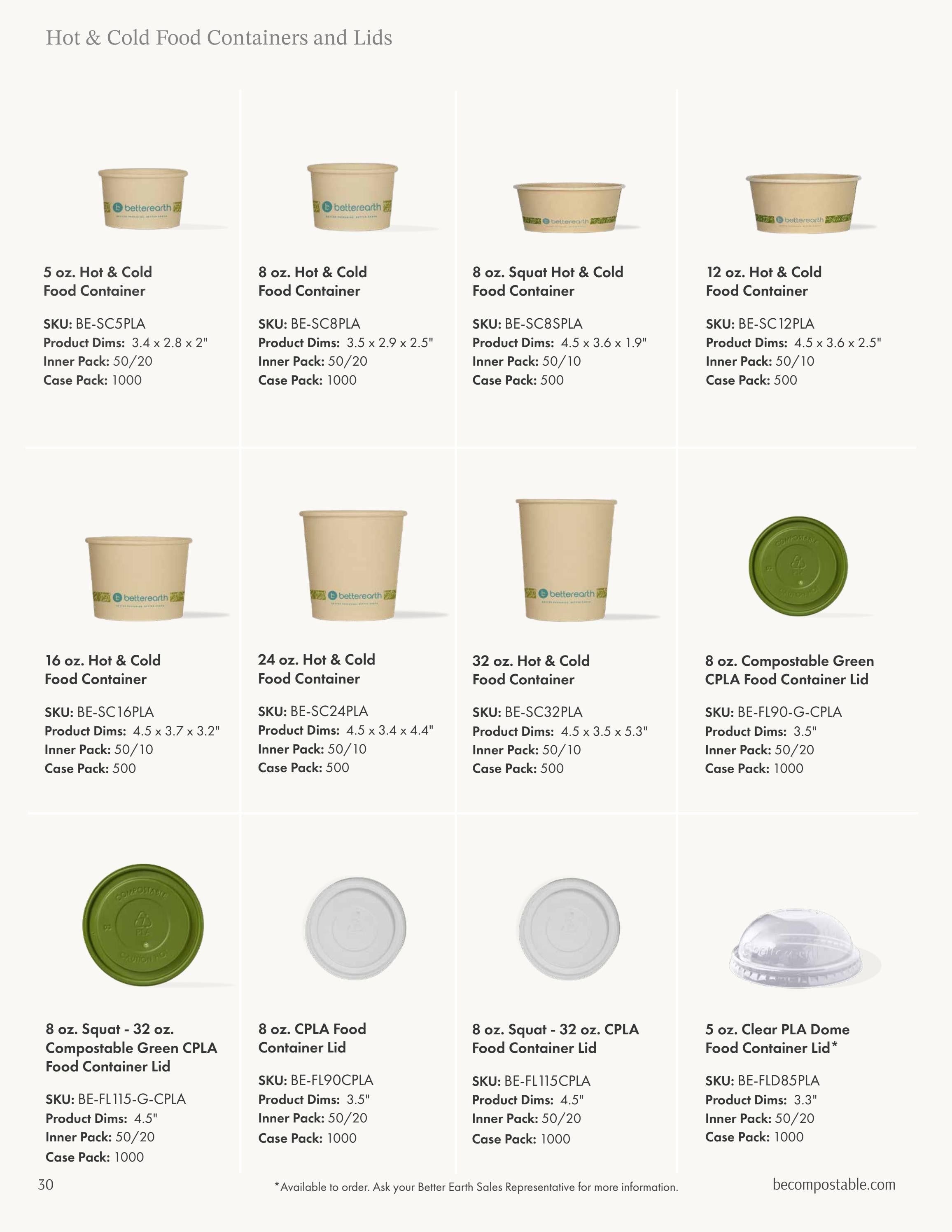 Better Earth Compostable Foodservice Products Catalog Weekly Ad January 1 - December 31, 2026