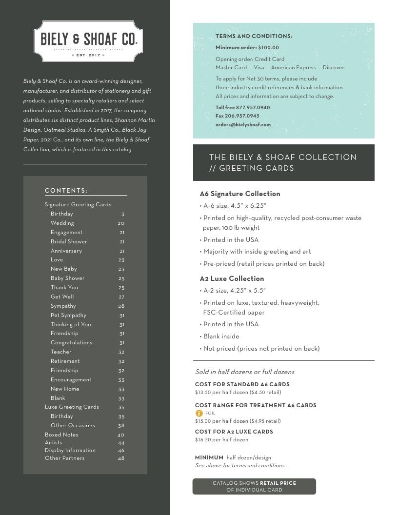 Biely & Shoaf Annual Stationery Catalog Weekly Ad January 1 - December 31, 2026