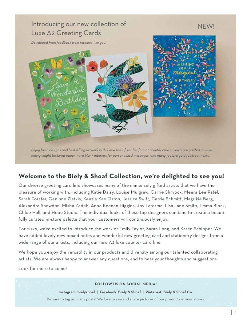 Biely & Shoaf Annual Stationery Catalog Weekly Ad January 1 - December 31, 2026