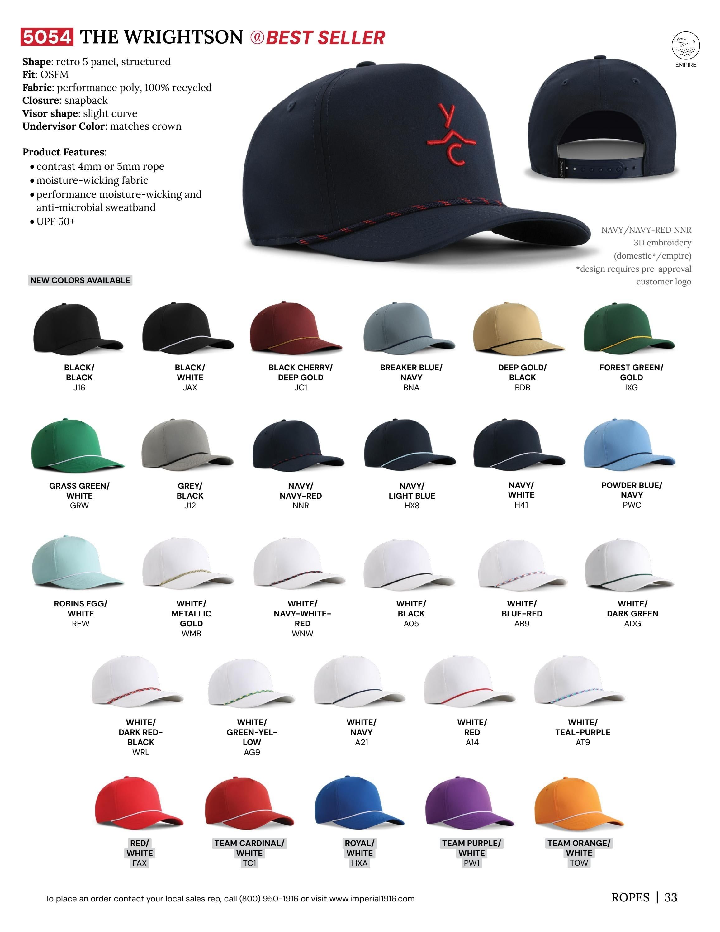 Imperial Headwear Headwear Catalog Weekly Ad August 1, 2026 - December 31, 2027