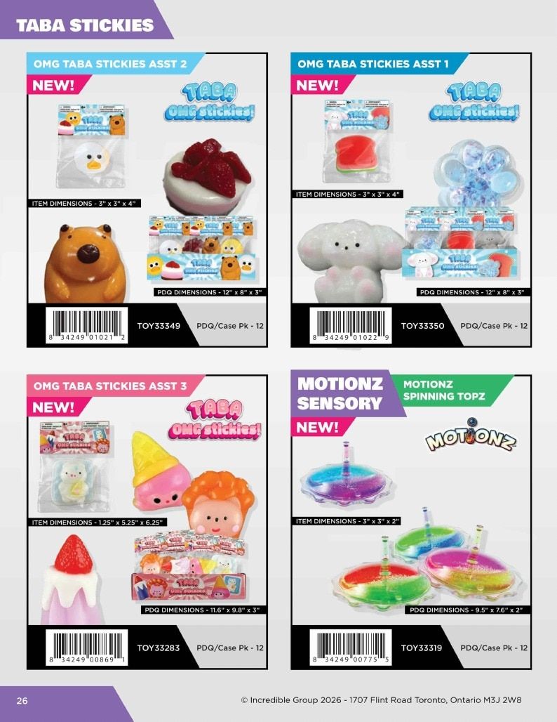 Incredible Group Annual Toys Catalog Weekly Ad January 1 - December 31, 2026