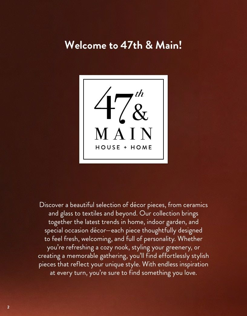 47th & Main Fall Home Decor Catalog Weekly Ad January 1 - December 31, 2026
